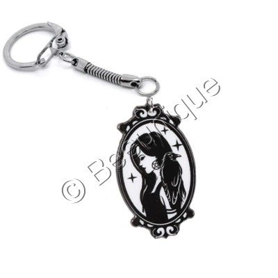 Pagan/Witch & Crow Keyring - Click Image to Close